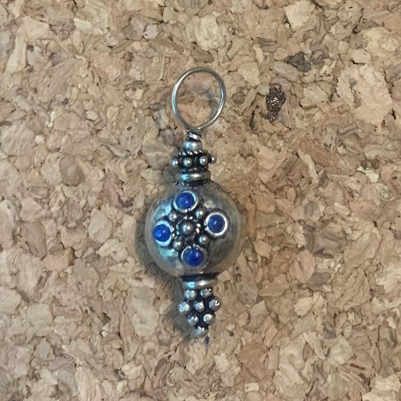 Lapis small SS pendant. Free SS chain with offer - Picture 2 of 4